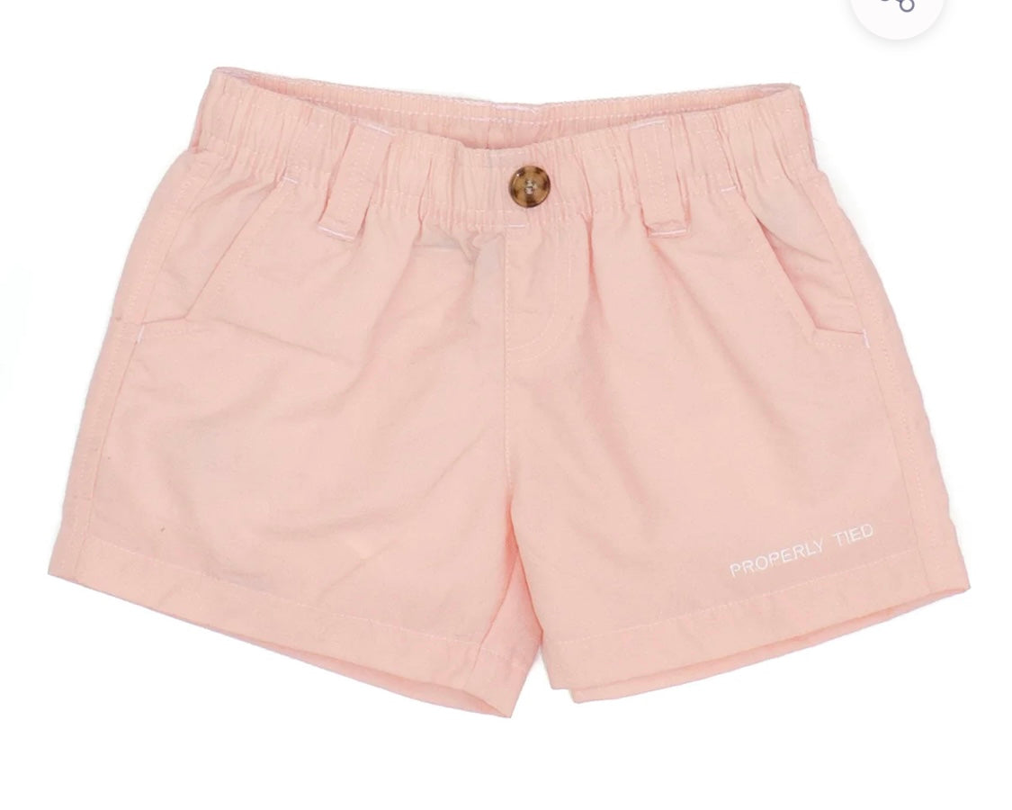 Properly Tied- Youth Mallard Shorts-Peach