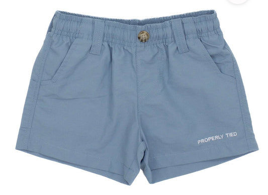 Properly Tied- Youth Mallard Shorts- Stone Blue