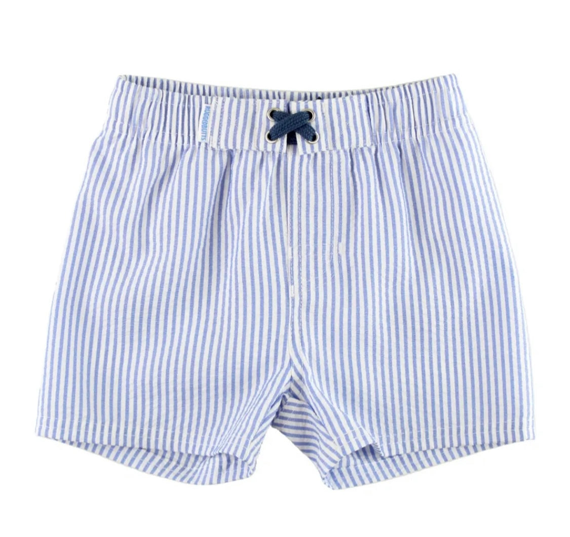 Rugged Butts- Swim Trunks-Periwinkle Blue Seersucker